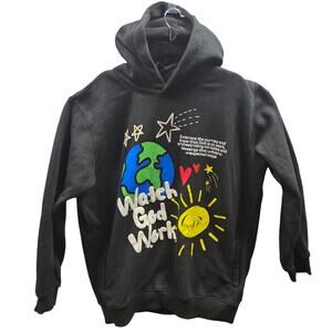 Red Letter Clothing WATCH GOD WORK 3 X Black Hoodie that Broke the Internet READ